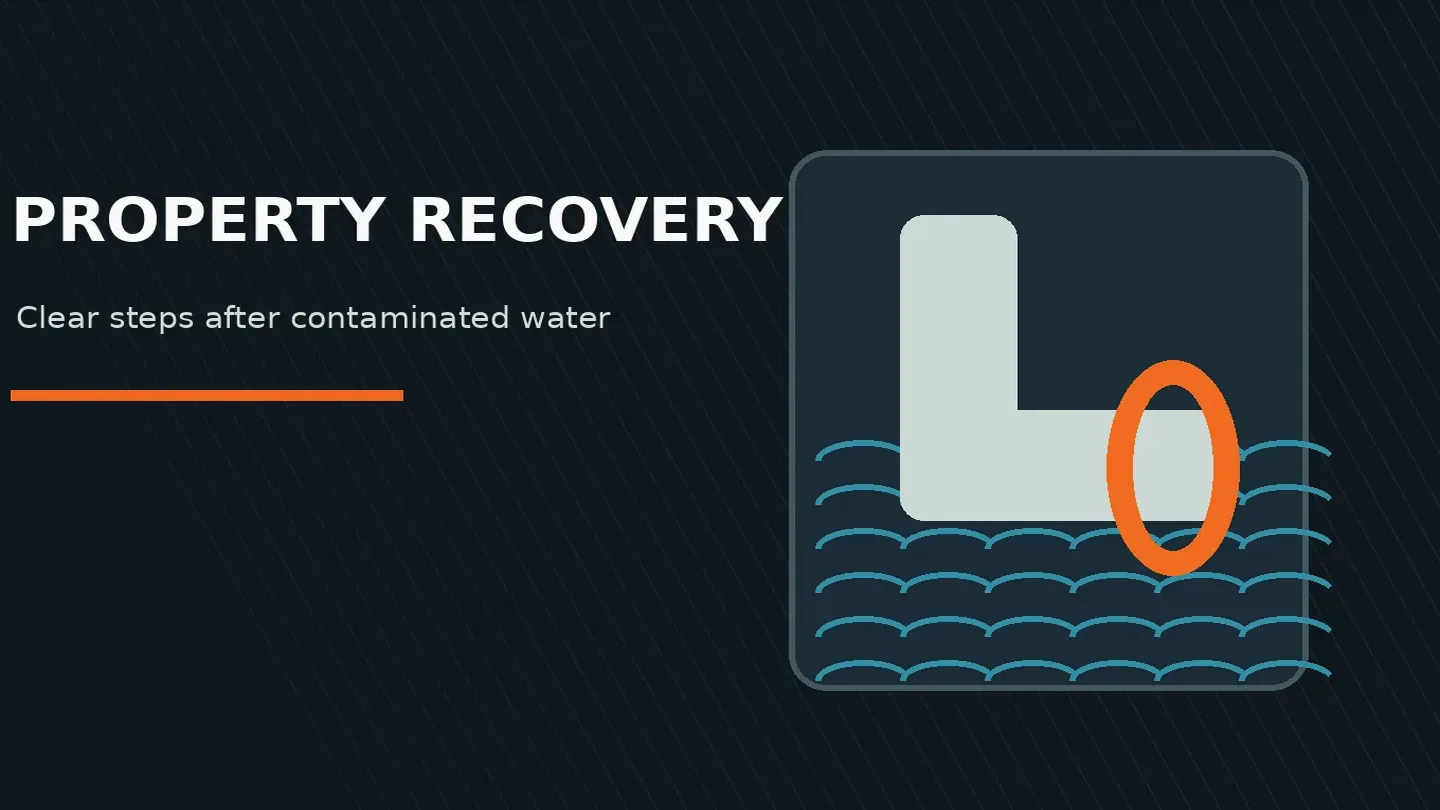 Office Water Damage water damage restoration illustration